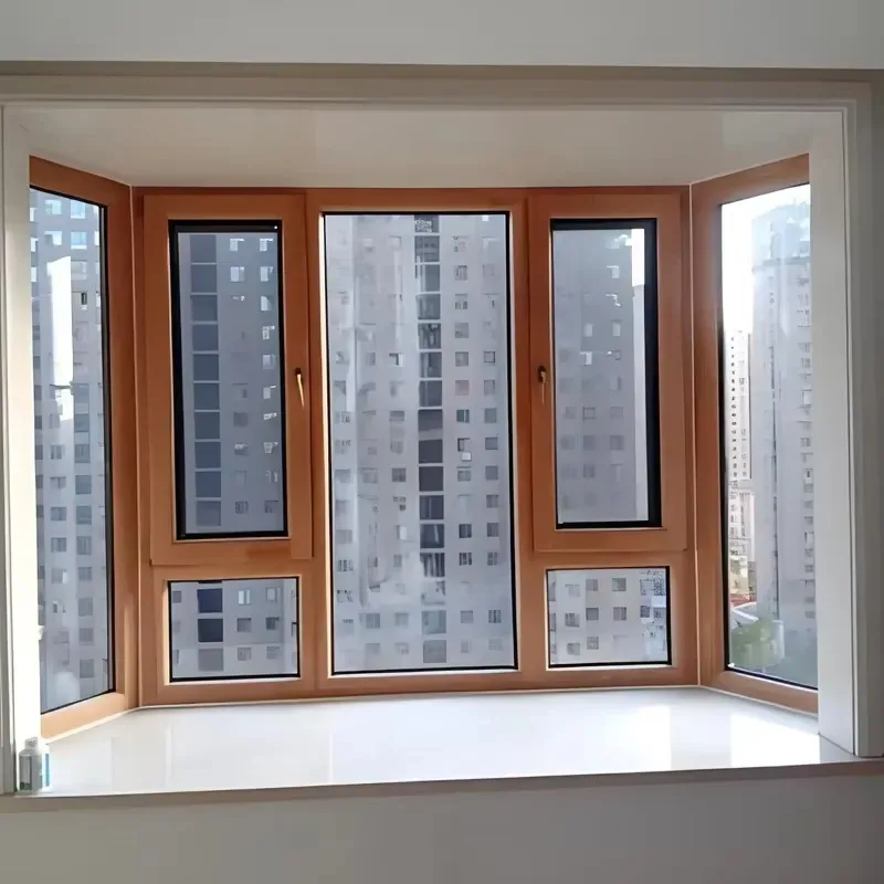 Aluminum Clad Wood Window and Door for Balcony Living Room Partition Bridge