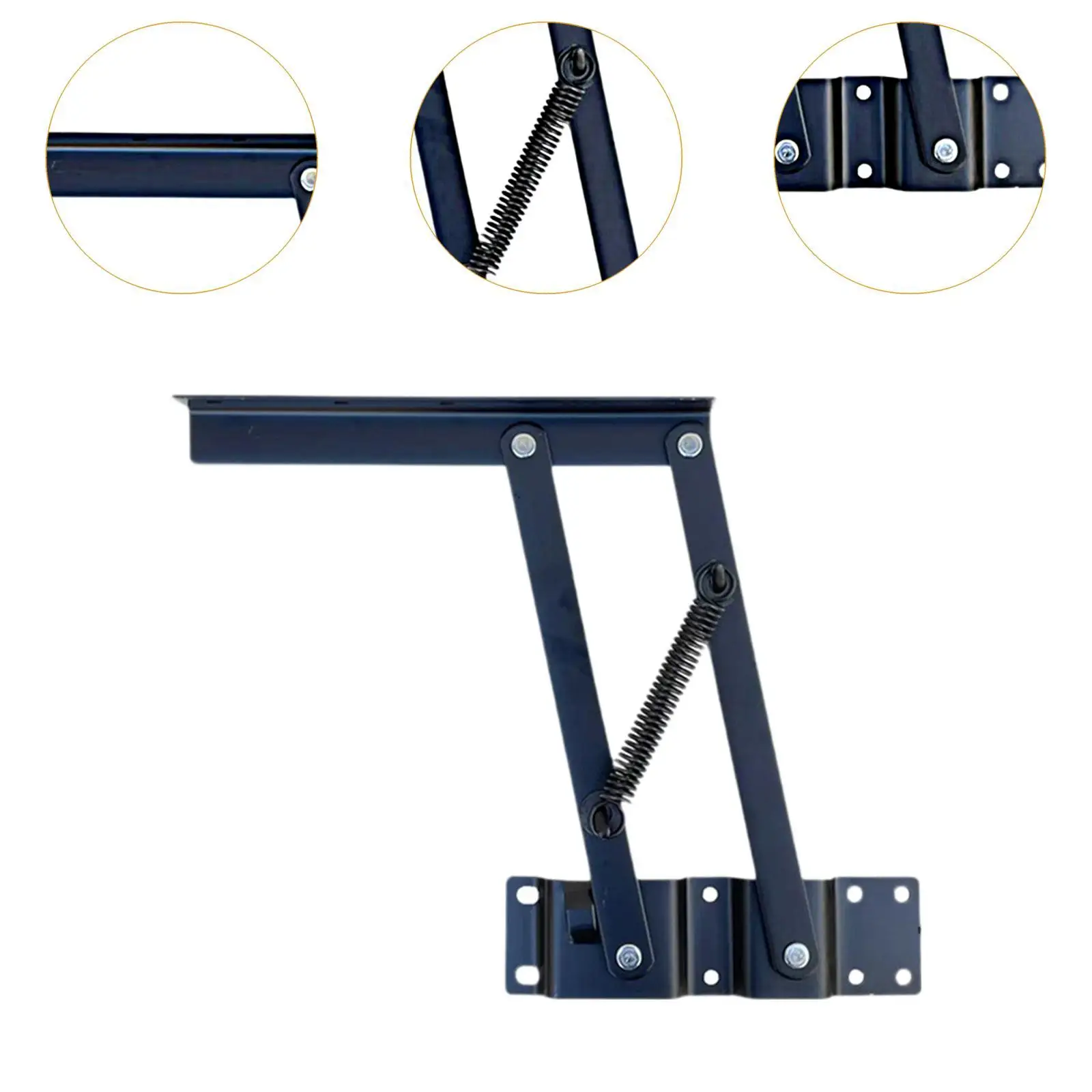 2x Furniture Hinges Folding Lift Support Hardware Accessory Easy to Install Spring Lift Support Height Adjuster