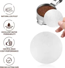 500 Pcs Coffee Paper Filter ，58 mm Unbleached Espresso Filter Puck Screen Portafilter Paper Compatible