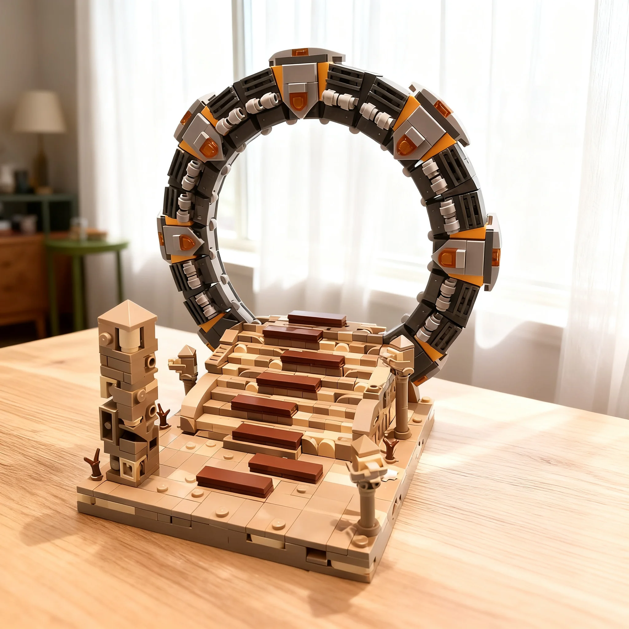 797pcs MOC Other Stargate SG1 Pyramid Model Building Blocks Toys Architecture Christmas Gift Birthday Creative Kids Assemble DIY