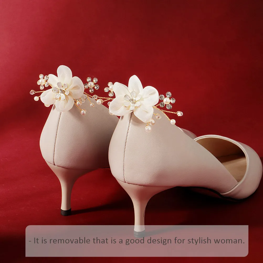 1Pair Alloy Detachable Shoe Buckle Wedding High Heel Clip Removable Elegant Flower Decoration Women Shoe Clip Banquet
