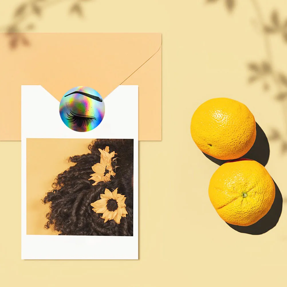 

1 рулон посеребренных наклеек с узором для ресниц, уплотнительные декоративные этикетки, самоклеящиеся упаковочные уплотнения «сделай сам» для подарков на свадьбу