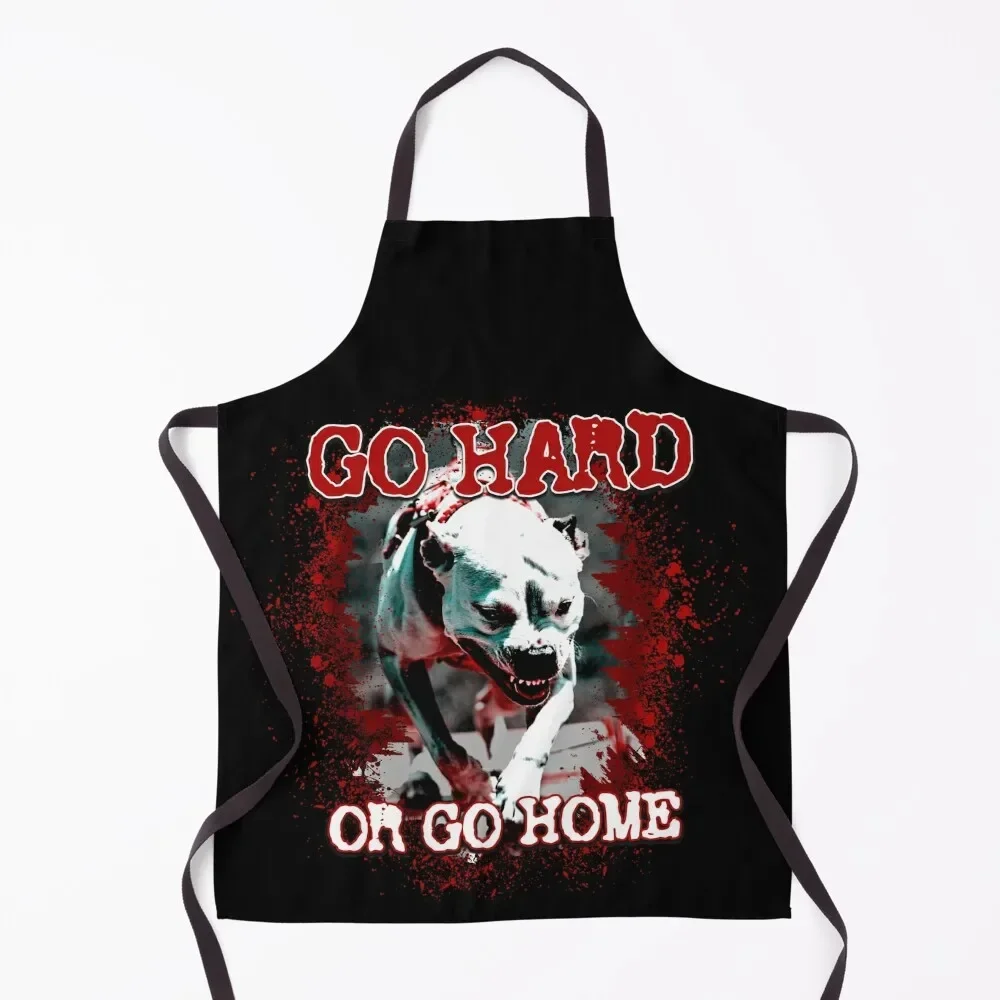 

Go Hard or Go Home - Pitbull / Amstaff / working dog / Apron Beauty waiter Apron