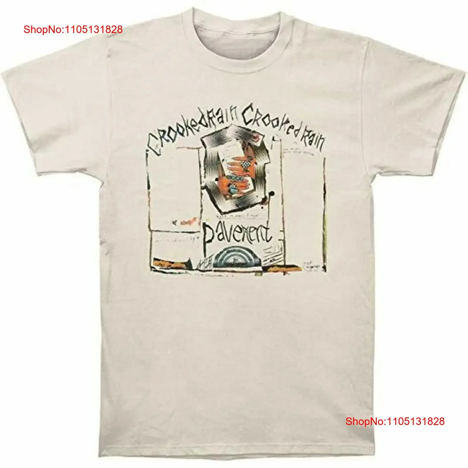Crooked Rain Album Pavement Band T Shirt White Size S 5XL JU337 vintage Washed Stretched Casual streetwear designer clothes