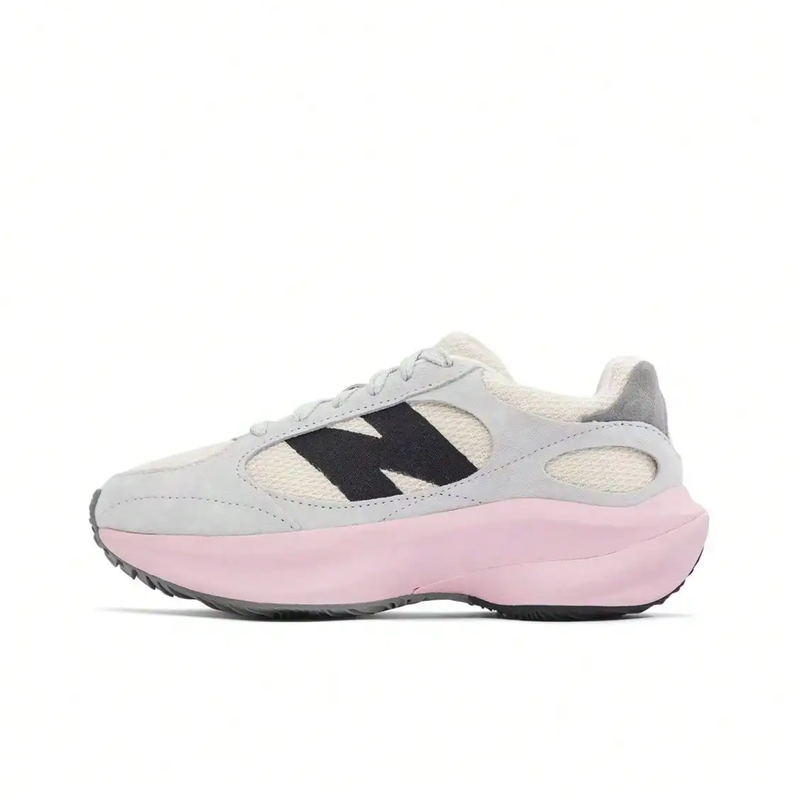 Wrpd Runner Comfortable Sports Knit Cushioned Breathable Low-Top Running Shoes, Unisex Grey & Pink UWRPDGBP