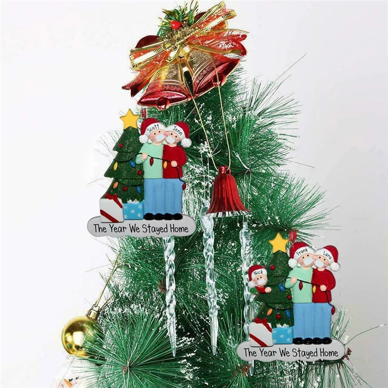 Christmas Decoration Gift Personalized Hanging Pendants Pandemic-Social Party Distancing Santa Claus Christmas Tree Ornament