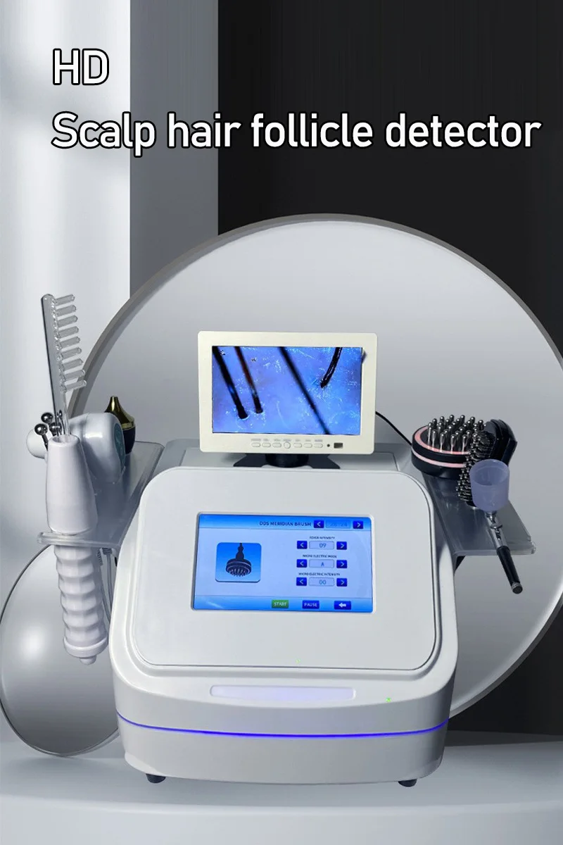 

Новое устройство для обнаружения фолликулов волос на коже головы, устройство для соскабливания кожи, устройство для очистки и массажа, парикмахерская и уход за волосами Cente