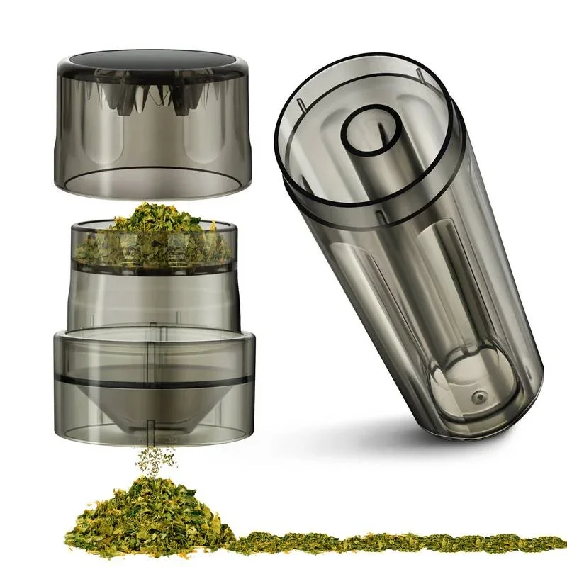 3 in 1 Tobacco Grinder with 110mm Rolling Roller Tube Cigarette Filling Dry Herb Crusher Grass Storage Smoking Accessories