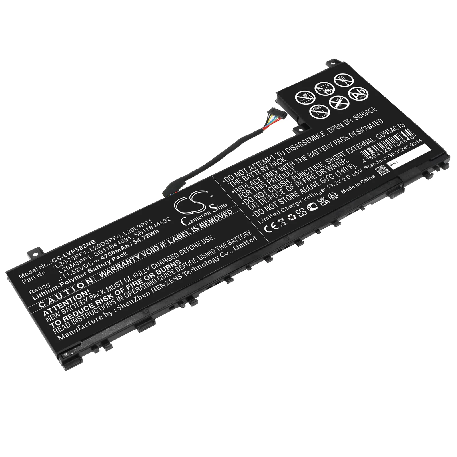 

CS Replacement Battery For Lenovo IdeaPad 5 Pro 14ACN6 82L50098T, IdeaPad 5 Pro 14ACN6 82L7000T