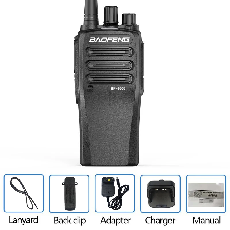 BaoFeng BF-1909 Walkie Talkie Radio bidireccional de alta potencia de largo alcance tipo C carga VOX calidad de sonido actualización clara