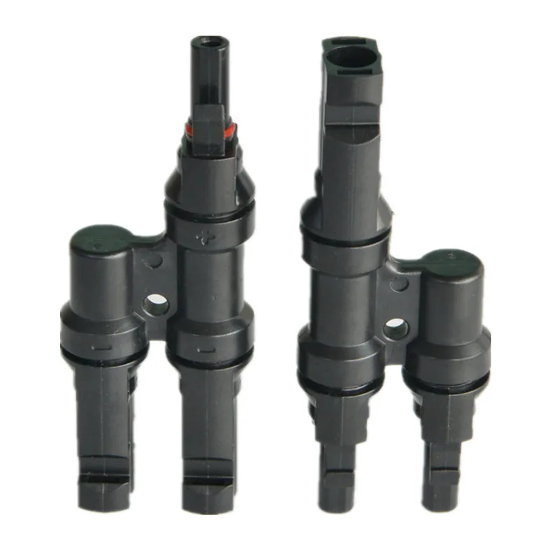 1 Pair IP67 Solar PV Connector Approved 2 to 1 T Branch Male And Female Solar 100% PP0 Parallel 2.5 4 6 Solar Kits System