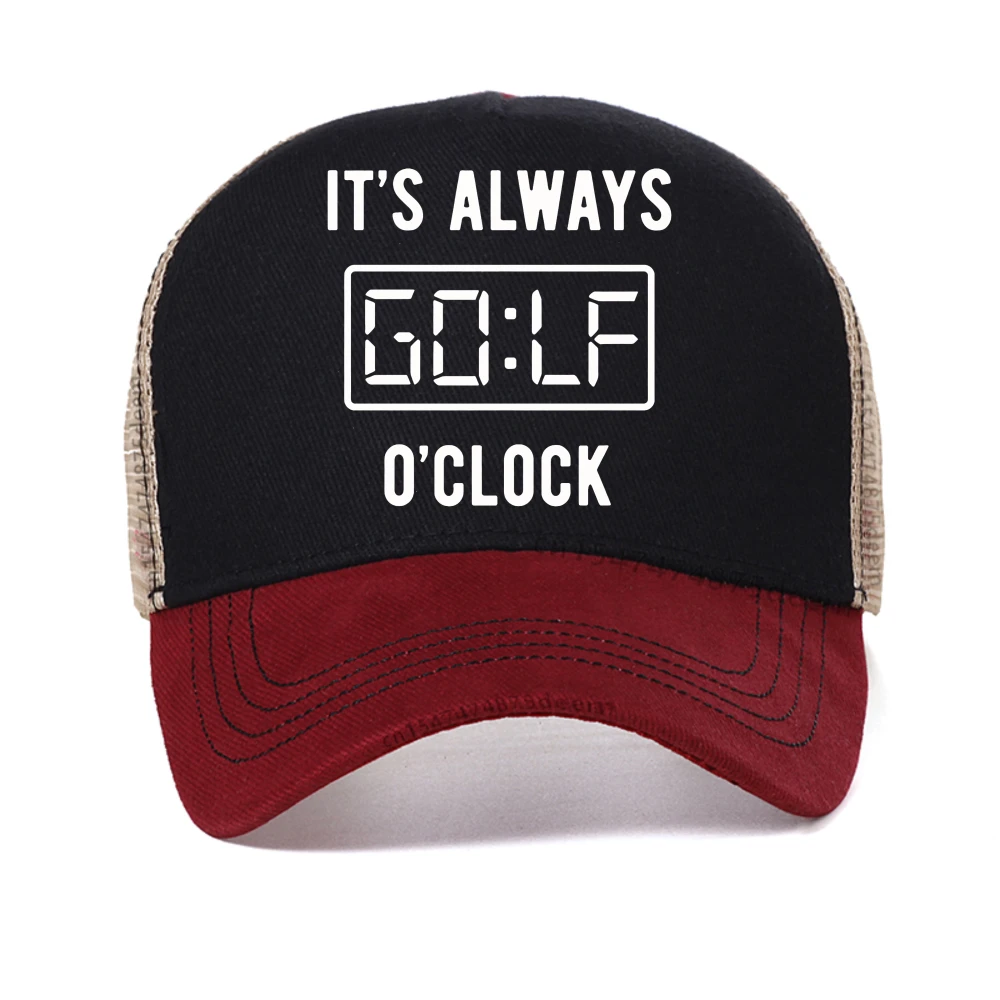 

Always Golf Clock Personality Baseball Net Caps Summer Outdoor Adjustable Casual Hats Sunscreen Hat Unisex Sports Golf Cap