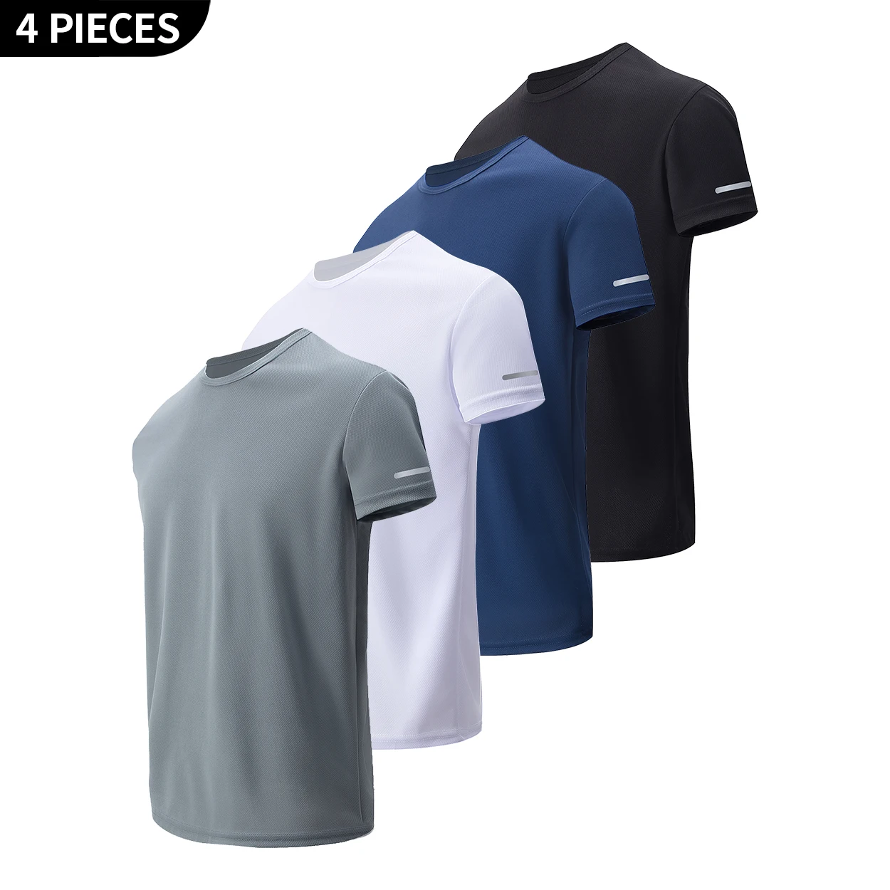 Men's Plus Size Short Sleeved Spring/Summer Youth Solid Color T-Shirt Breathable Sporty Comfortable Fashionable Home Wear