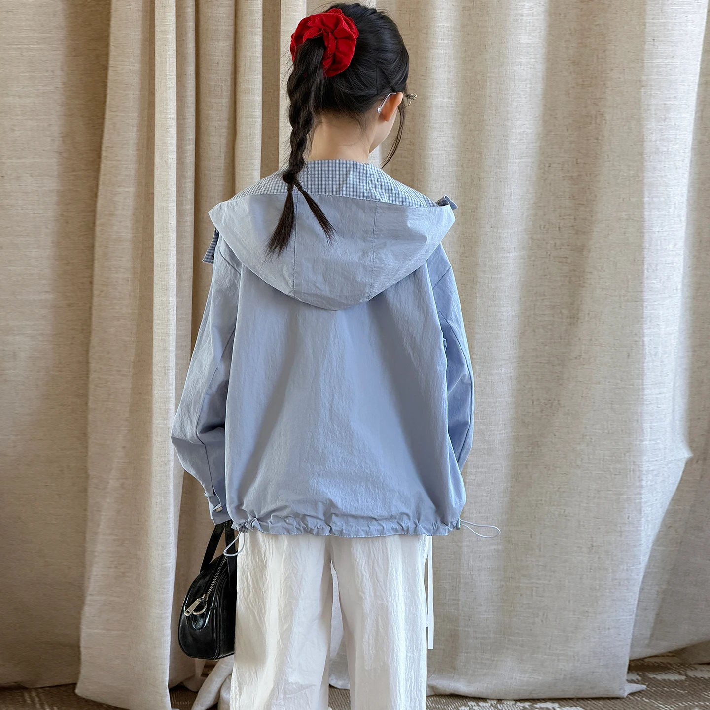 Girls' outerwear for spring new styles for children's assault jackets Korean style girls' thin styles junior high school chil