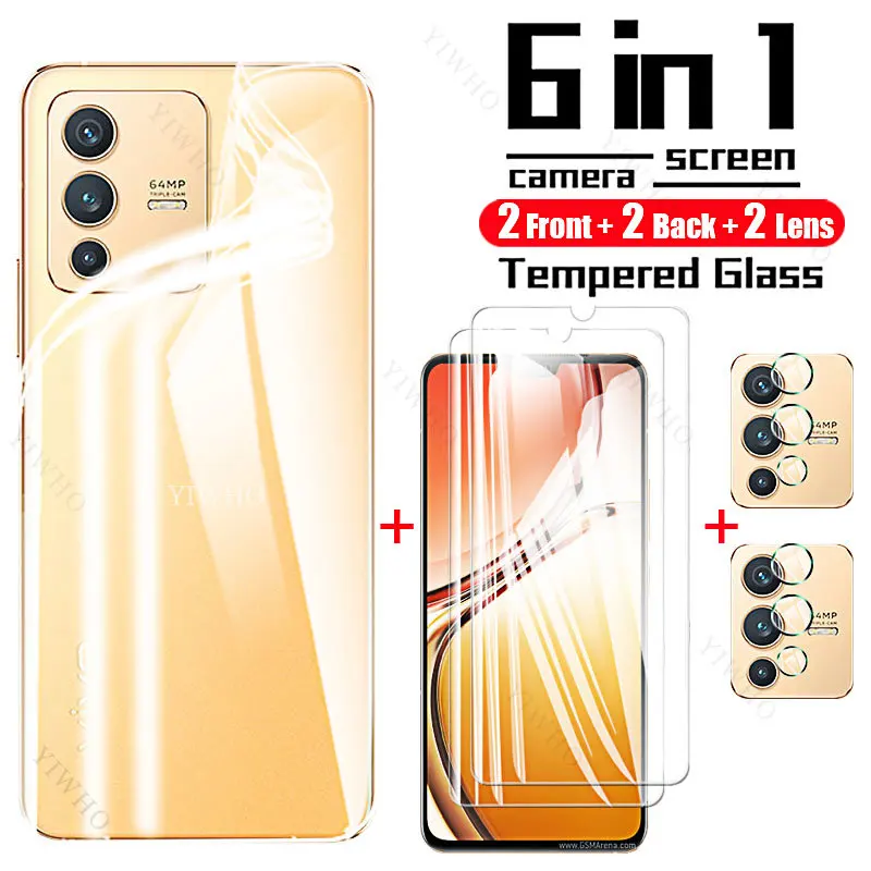 6in1 Tempered Glass for Vivo V23 5G Screen Protectors for Vivo Accessories V25 V25e V 23 V23e 5G Pro Camera Film Back Film Glass