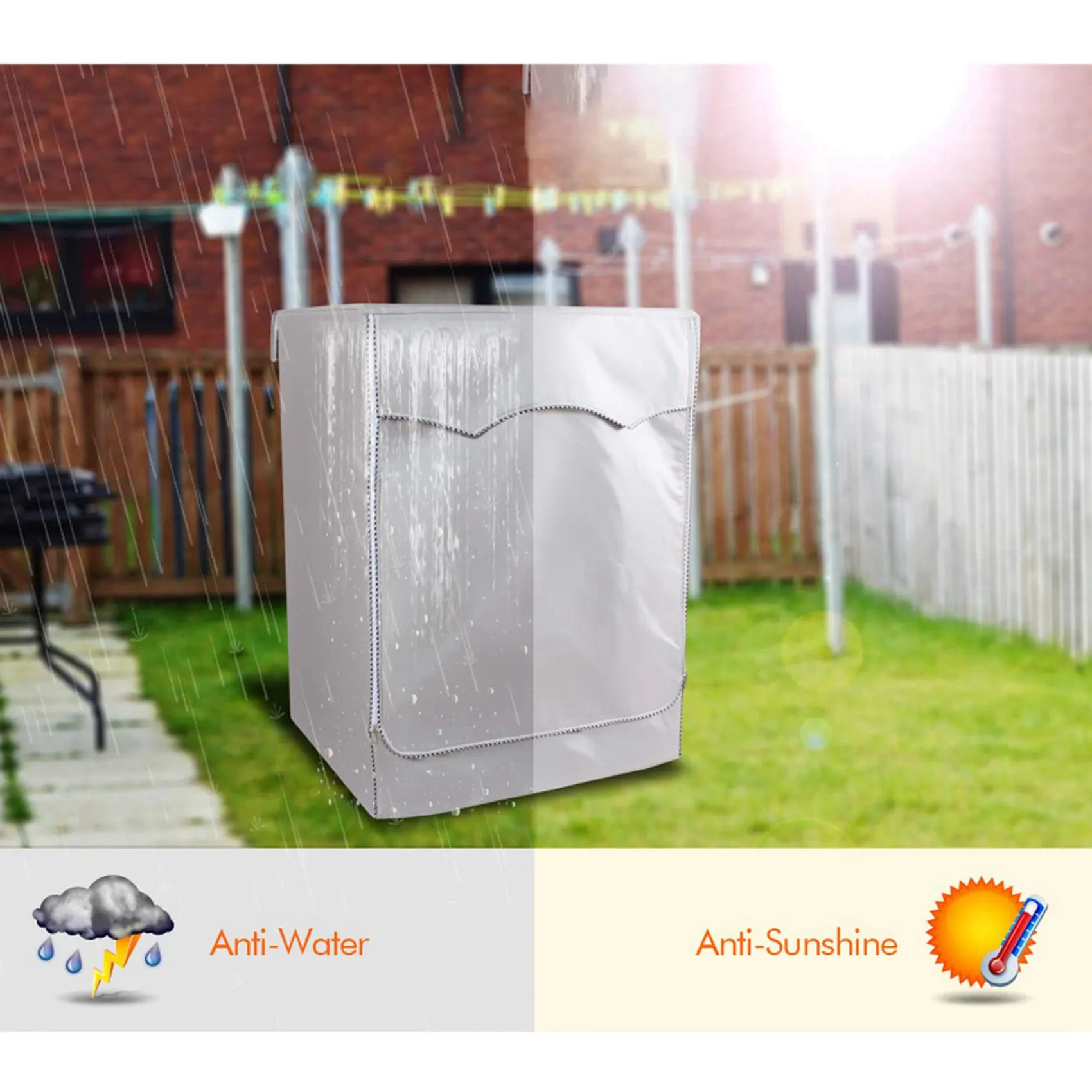 

A55X-2X Чехол для стиральной машины, Чехол для стиральной/сушильной машины для машины с фронтальной загрузкой, водонепроницаемый, пыленепроницаемый