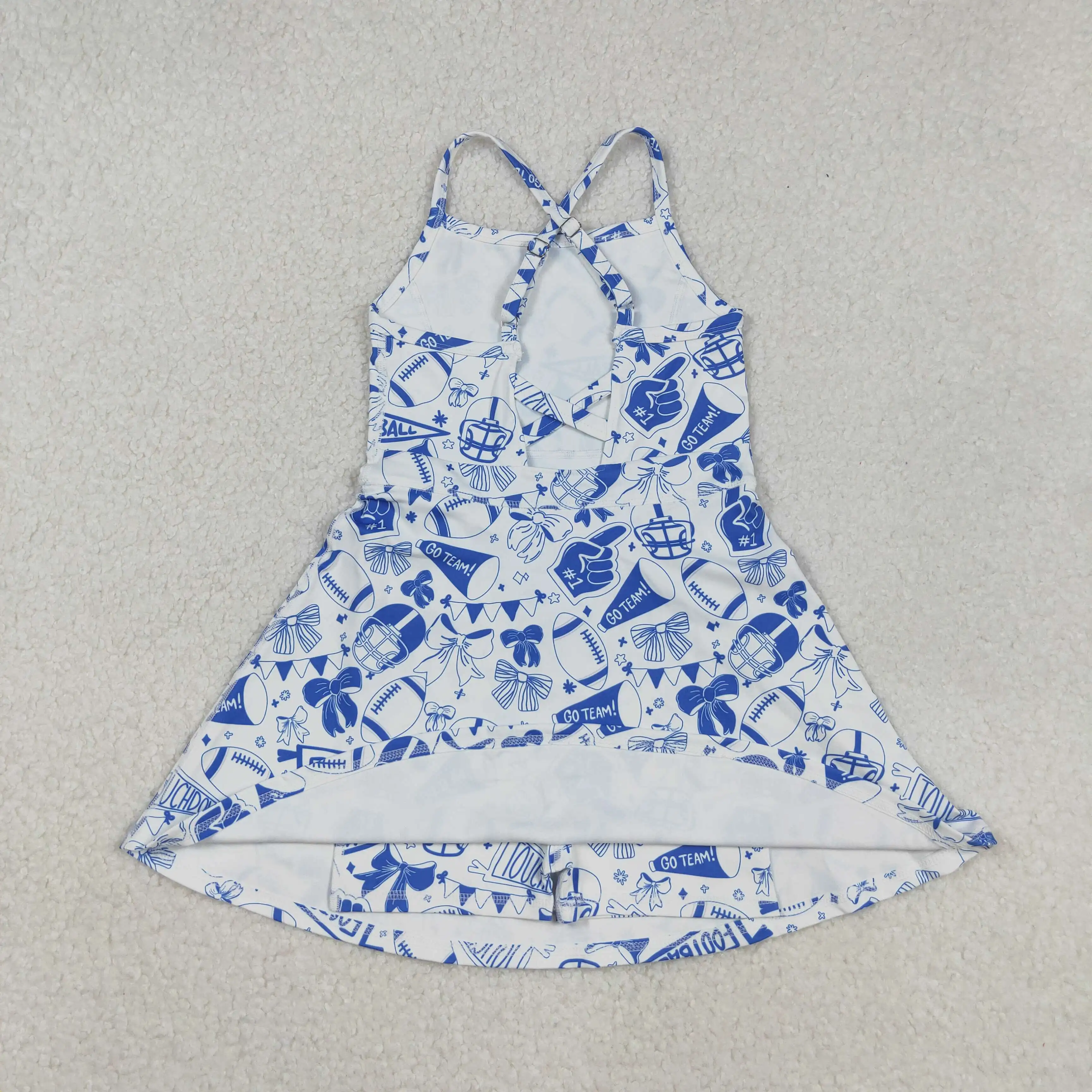 فستان للفتيات الصغيرات بدون أكمام فستان صيفي للفتيات الصغيرات ملابس لطيفة مطبوعة لكرة القدم ملابس أطفال لليوجا للحفلات الرياضية #2