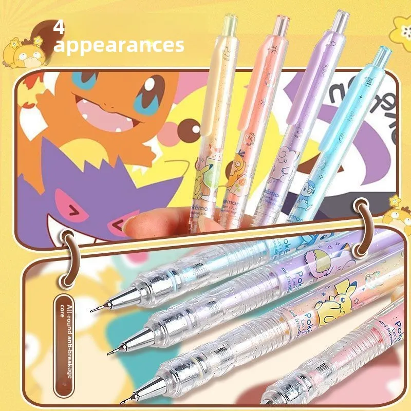 Anime Pok é mon Pikachu Automatic Pencil 360 Anti Broken Core Elementary School Student Automatic Pen New Durable