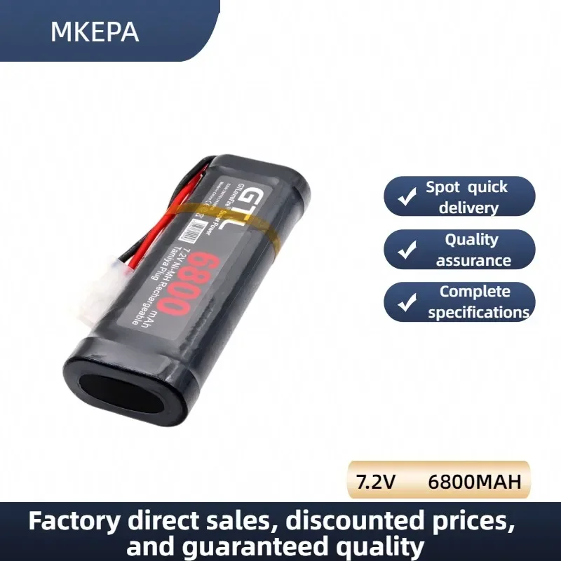 새로운 7.2V 배터리 6800mAh NiMH 배터리 팩 RC 자동차 트럭 버기 보트 탱크 ni mh Baterias 회색 저녁 식사 전원