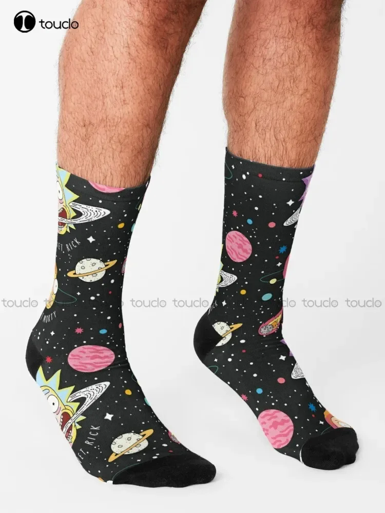 Calcetines Rick Planets, calcetines bonitos de dibujos animados, cómodos, los mejores calcetines deportivos para niñas, calcetines para monopatín callejero, calcetines Unisex para adultos, adolescentes y jóvenes, Retro