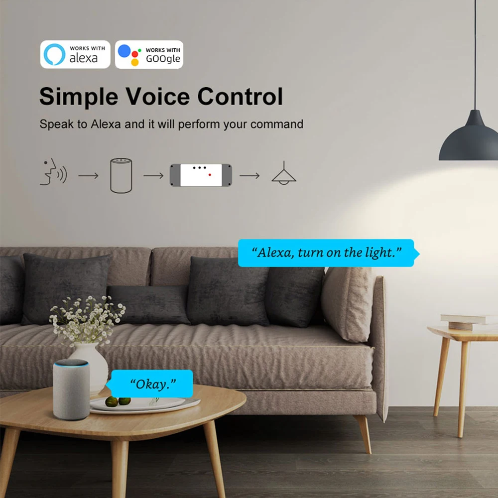 2 Channel Tuya Smart Wifi Motor Switch Module,DC 12V 24V 32V 110V 220V Inching Relay,Alexa Google Alice RF433Mhz Remote Control