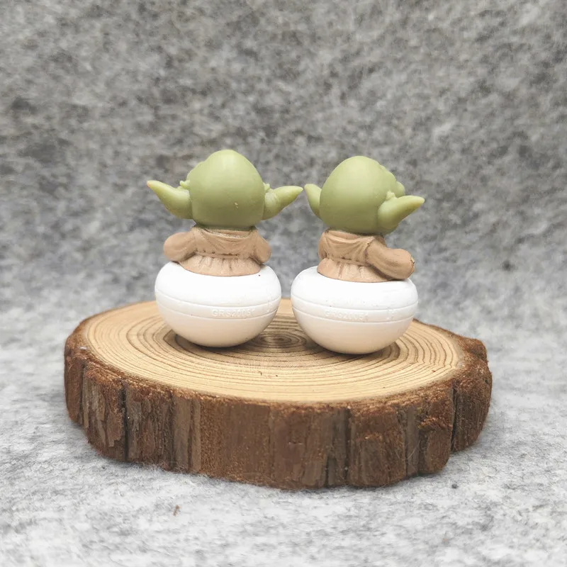 Cartoon Star Wars Figurine Kawaii Yoda Tumbler Roly-poly Toy Figures Model Collectible Children Hobby Doll Brinquedos Gift 3cm