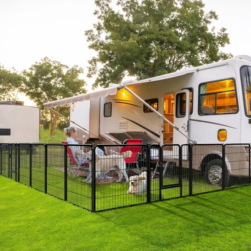 Corralito portátil para perros grandes, medianos y pequeños, adecuado para RV, Camping, patio de jardín, exteriores e interiores