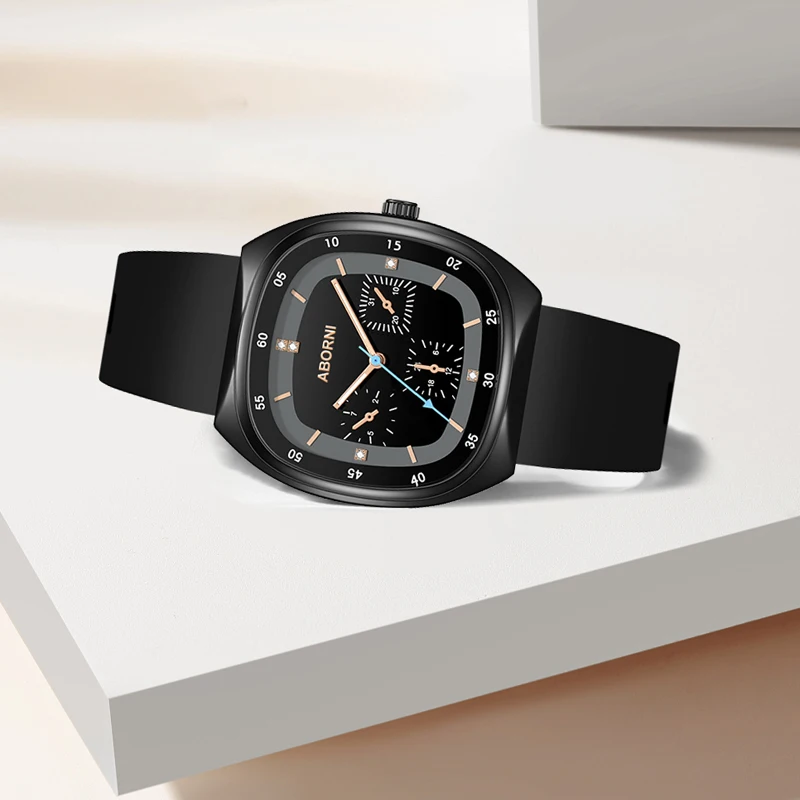 Ladies Quartz Watch Luxury Square Face Silicone Strap Fashion Dress Clock Simple Design Women's Wristwatch Gift Relogio Feminino