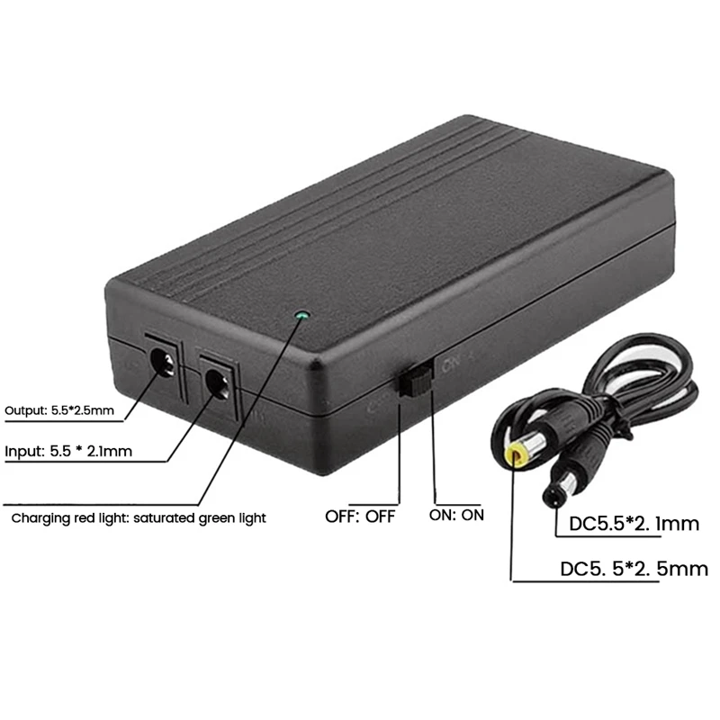 Standby Emergency Power Supply Mini UPS 6000Mah Battery Backup For CCTV&Wifi Router Emergency Supply