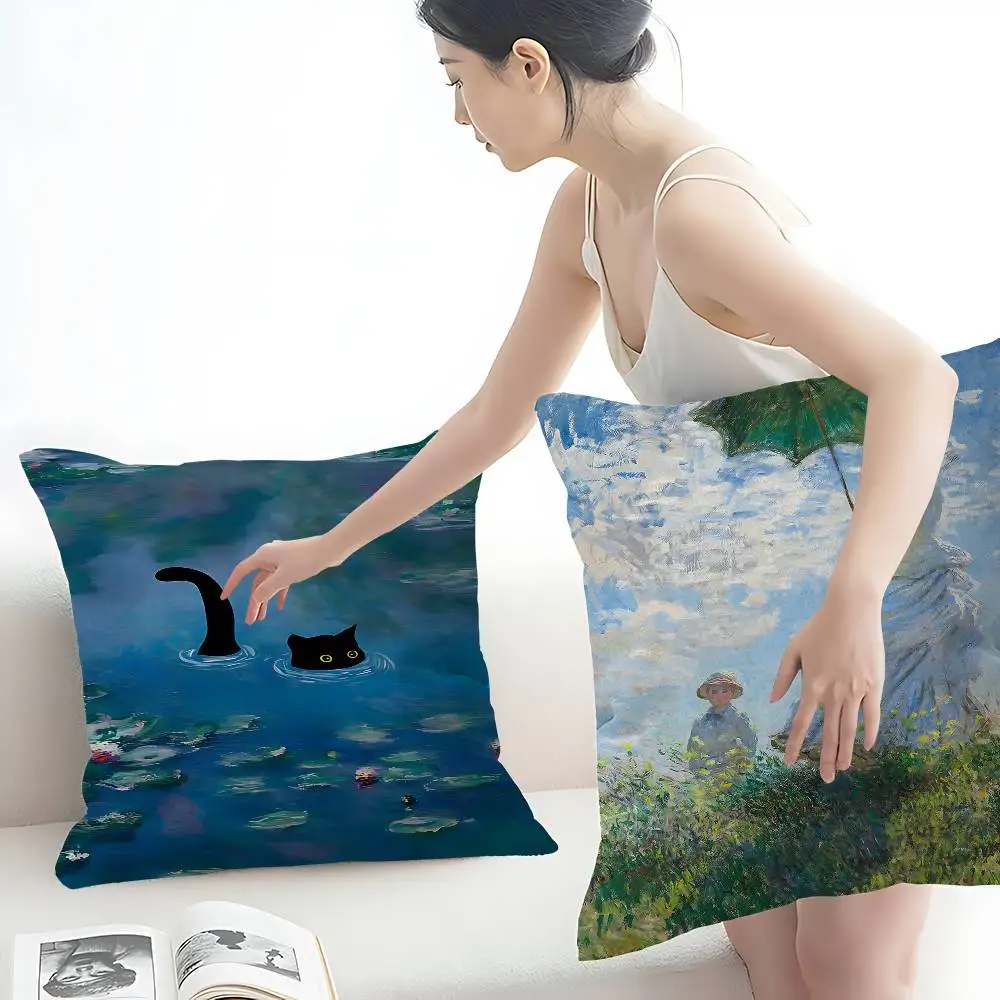 Claude Monet Classic Art pillow cover sofa cushion cover home room decoration children gift