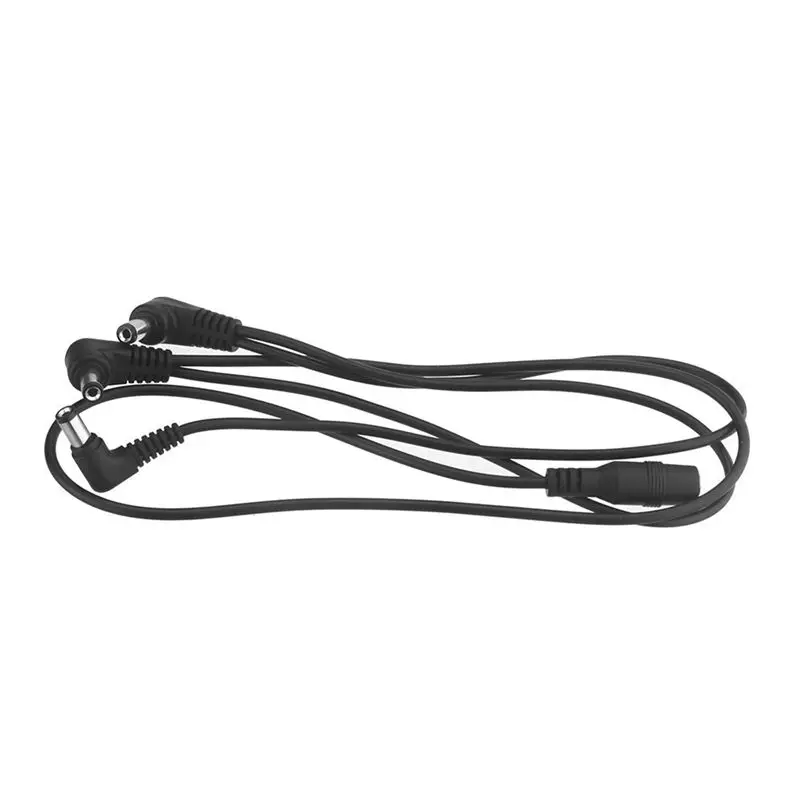 B48B-10X Vitoos 3 Ways Electrode Daisy Chain Harness Cable Copper Wire For Guitar Effects Power Supply Adapter Splitter Black