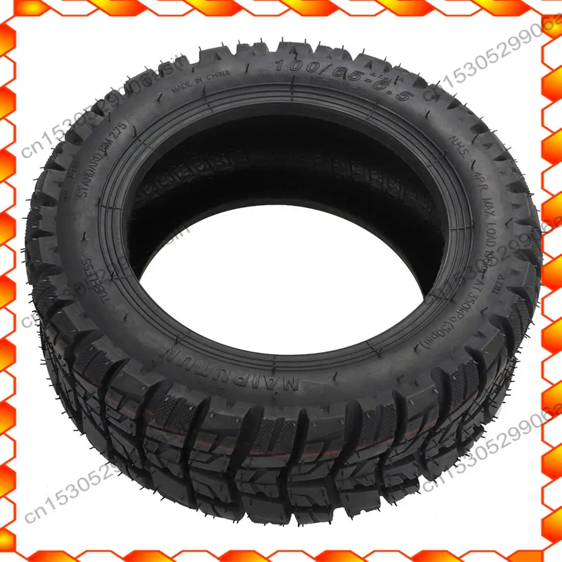 -AT52 11 بوصة 100/65-6.5 سكوتر كهربائي فراغ عجلة الإطارات إطارات دون أنابيب ل Dualtron DT توسيع الإطارات على الطرق الوعرة مع صمام الإطارات