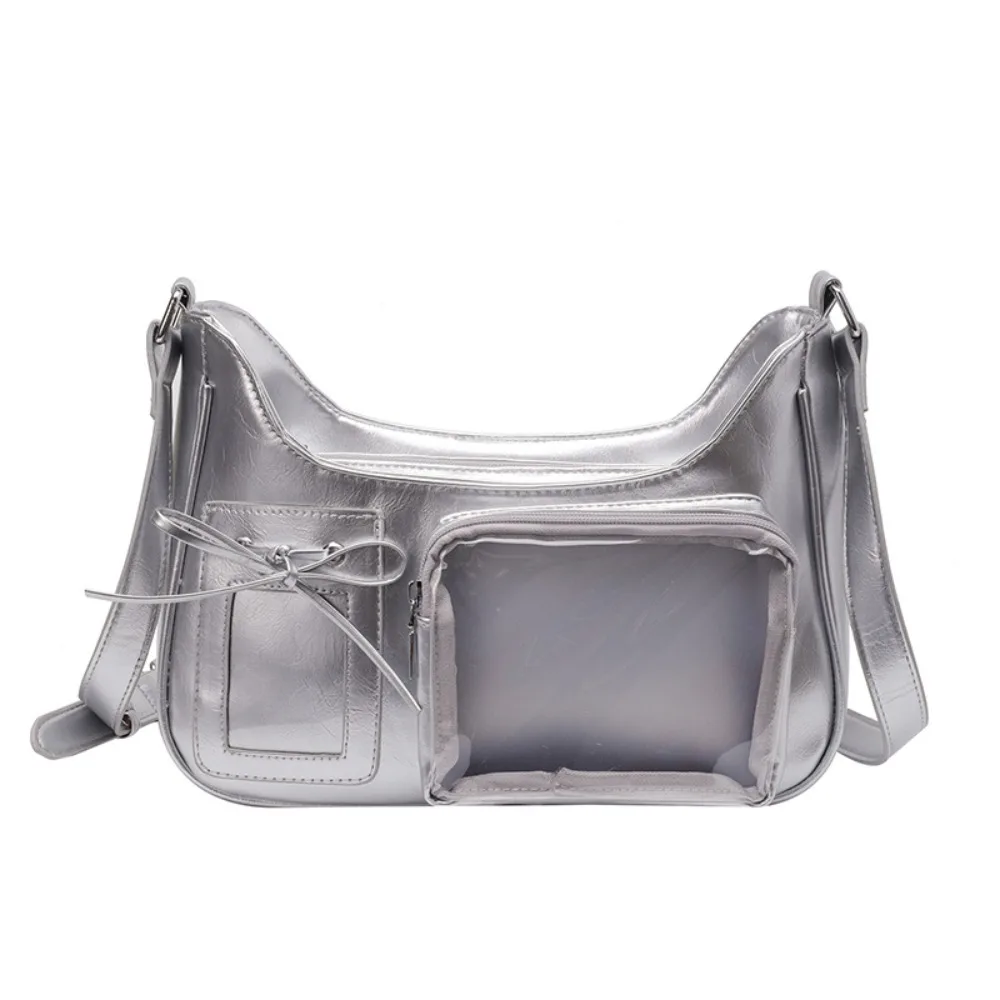

Lovely Japanese Style Transparent Itabag Pvc Y2k JK Shoulder Bag Casual Badge Display Lolita Handbag Student