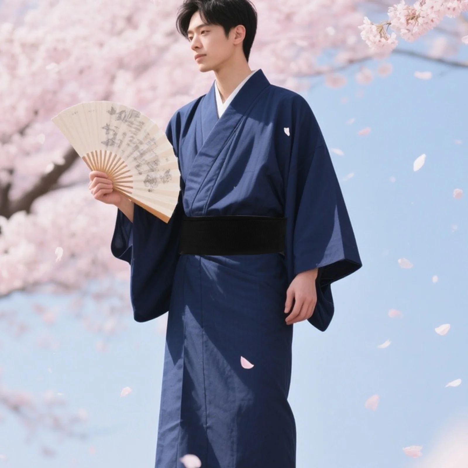 

Men'S Kimono Wide Japanese Waistband Waist Wrap For Formal Casual Wear Yukata Cosplay Vintage Style Dress Accessory