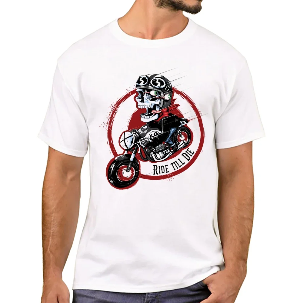 Biker Motorbike Racing MotoTshirts Harajuku Tee Vintage Speed Racer Motorcycle Men T-Shirt Cafe Racer Printed T Shirts