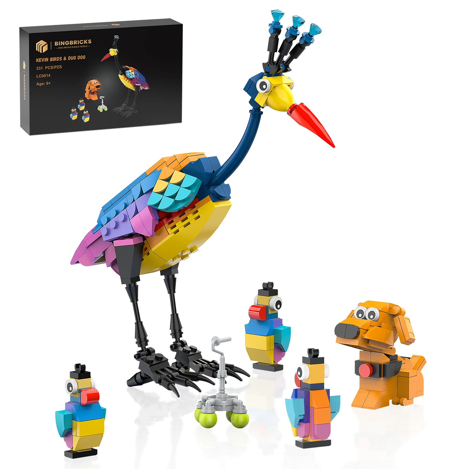 

Kevin Birds Dug Dog Building Blocks Set Toy for Adult Girls Boys,Cartoon Animal for Balloon House Building Bricks Toys for Gift