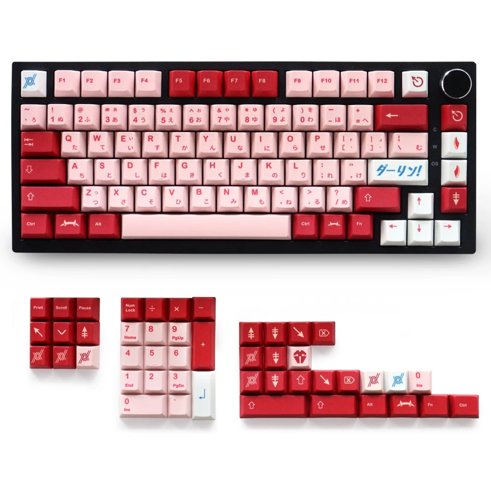 GMK Darling Keycaps Cherry Profile PBT Material 129 Keys Dye Sublimation Keycaps for Mx Switch 61/64/104 Mechanical Keyboard