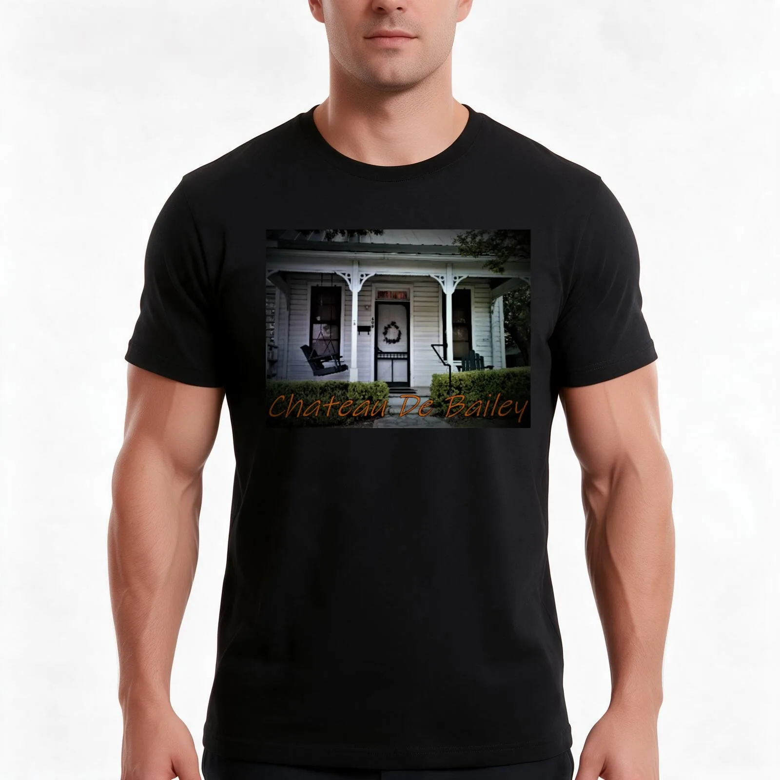 Chateau De Bailey Sunday House T-Shirt Summer Casual Cotton Tee Oversized Streetwear Tops Vintage Graphic Print 100% Cotton