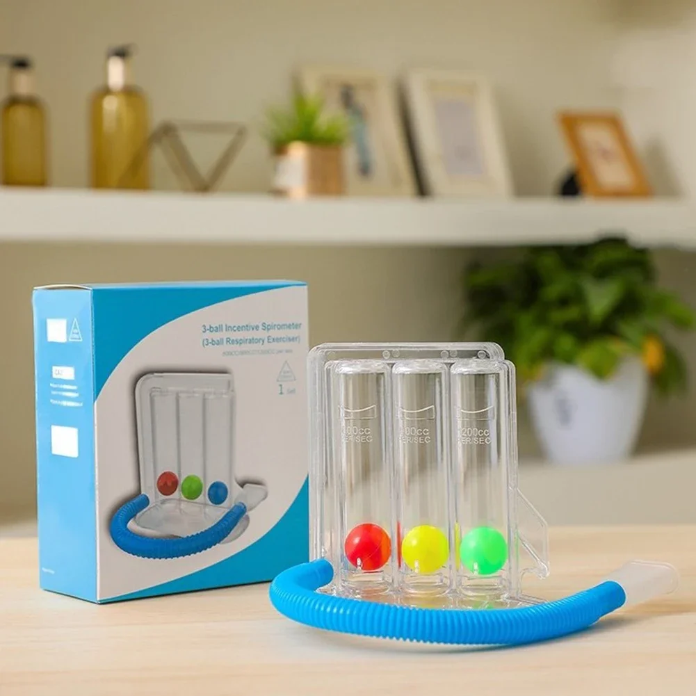 

3 Balls Breathing Exerciser Washable Lung Function Breathing Exerciser Soft Durable Lightweight Portable for Rehabilitation Prop