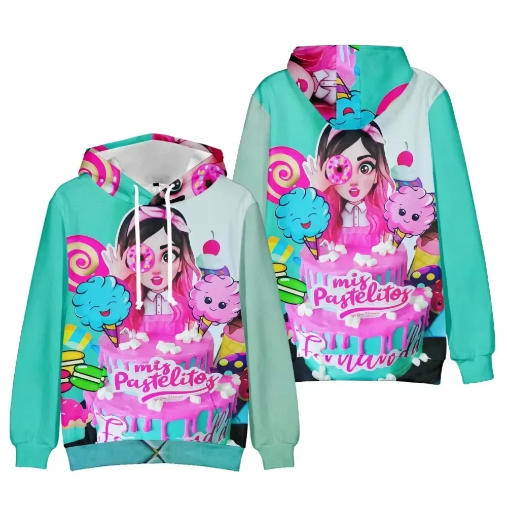 3D Mis Pastelitos Kids Girls Bluza z kapturem Kobiety Pullover Moda Bluza z kapturem Płaszcz Dzieci Odzież 3D