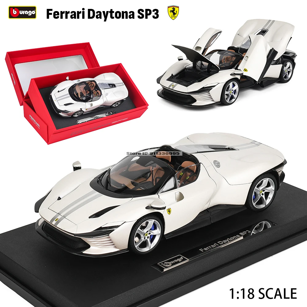 

Bburago 1:18 Ferrari DAYTONA SP3 Exquisite gift box Car Model Boy Big Toy Static Die Cast Vehicles Collectible Model Car Toys