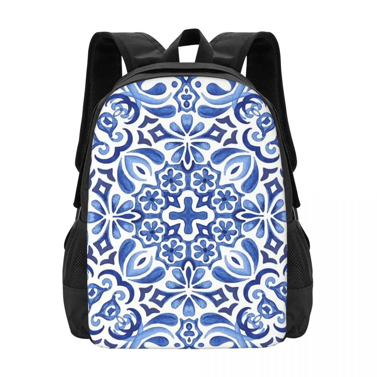 Mediterranean Mosaic Tiles Azulej Backpack Hot Sale Daypack Large Capacity BookBag School Bag Shoulder Bags for Men Women