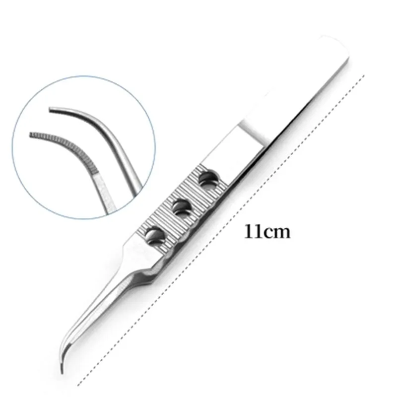 Hair Transplant Tweezers Implant Hair Extraction Hair Follicle Separation Professional Cosmetic Eye Elbow Iris Tweezers