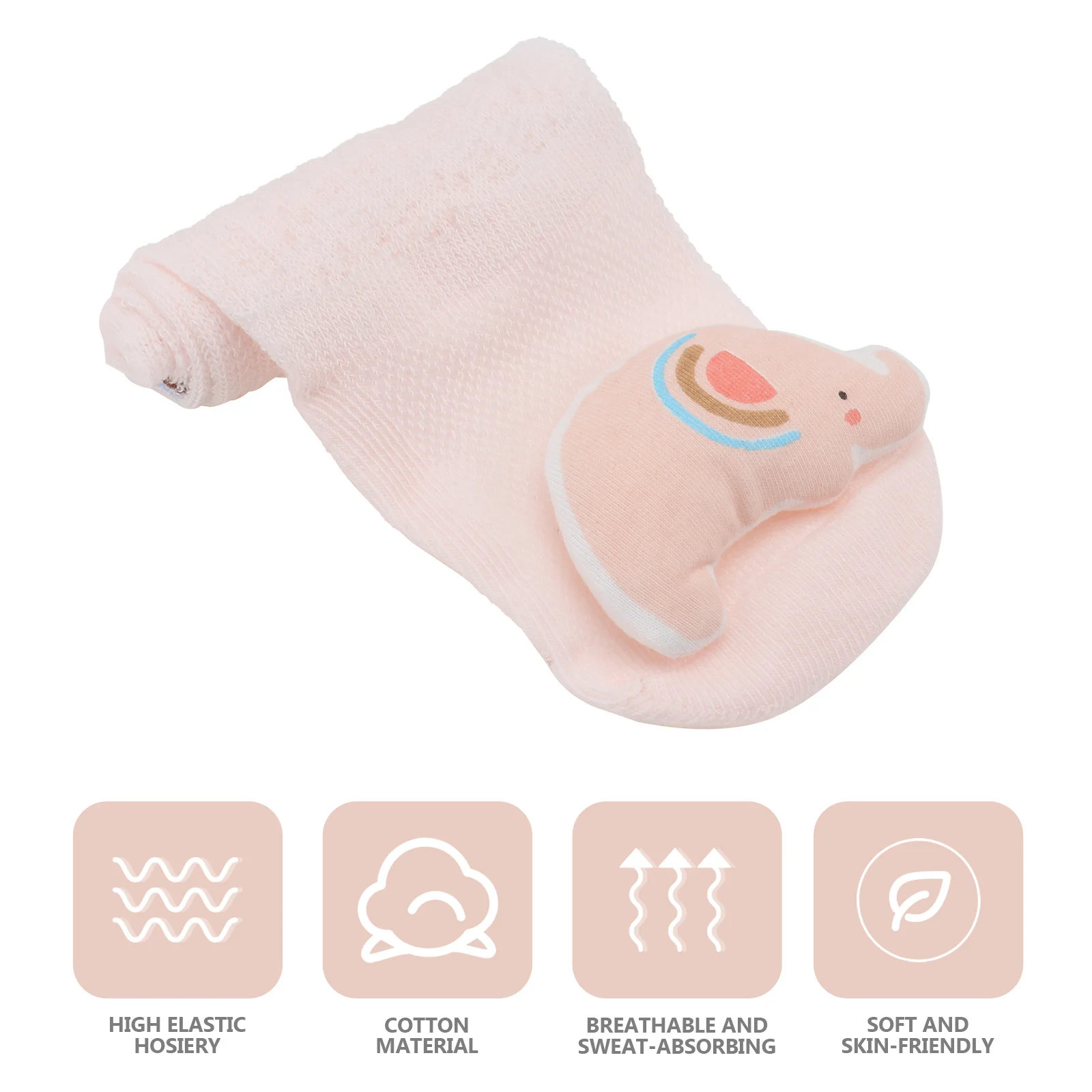 زوج واحد من الجوارب المضادة للبعوض للأطفال بتصميم جميل مريح وخفيف الوزن وجيد التهوية من القطن طويل للرضع في الصيف والربيع