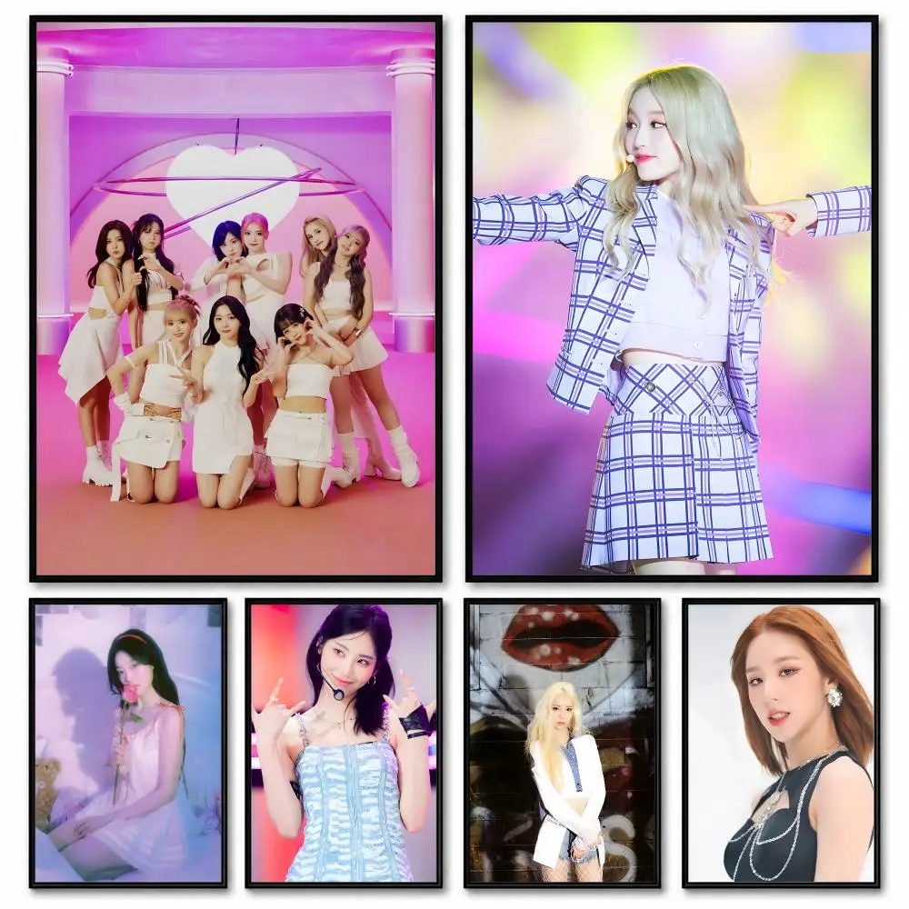 Hot Band Kpop Band L-Loona Painting Calligraphy Canvas Wall Art Prints for Living Room Bedroom Home Decor Gift