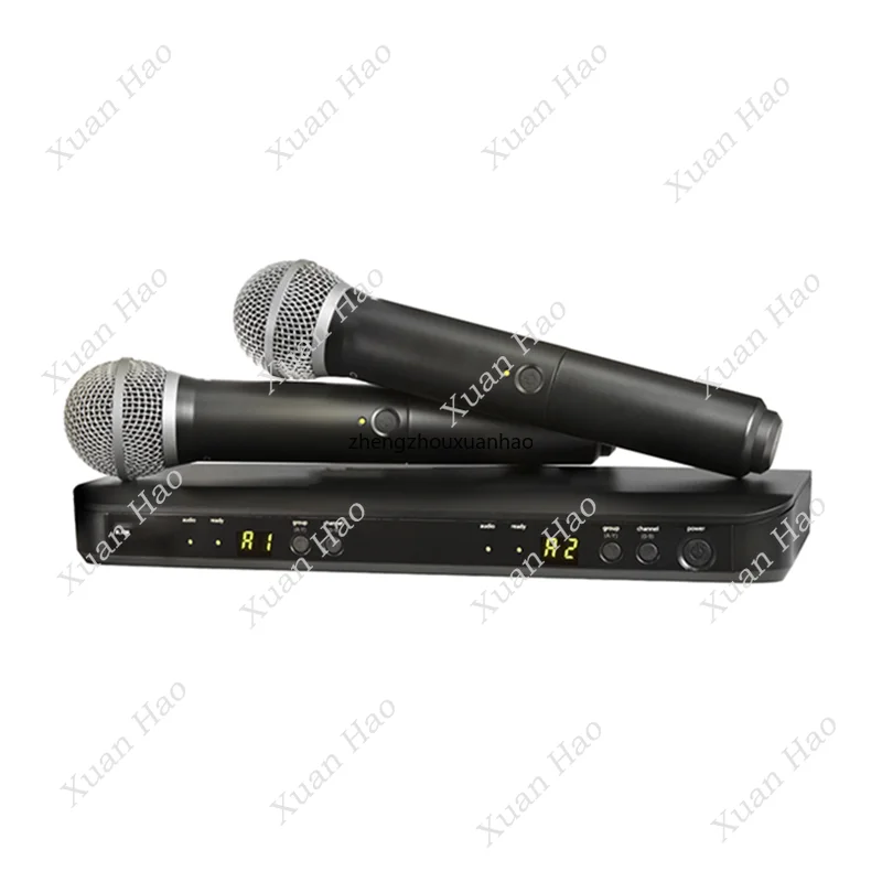 Professional BLX8 UHF Dual Channel Microfone Vocal Handheld Church Wireless Microphone System BLX288/PG58 3