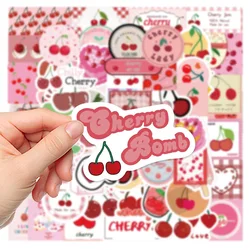 10/30/60/90PCS Pink Girl Heart Wine Heart Cherry Cartoon Stickers DIY Fridge Laptop Luggage Skateboard Graffiti Joke Sticker