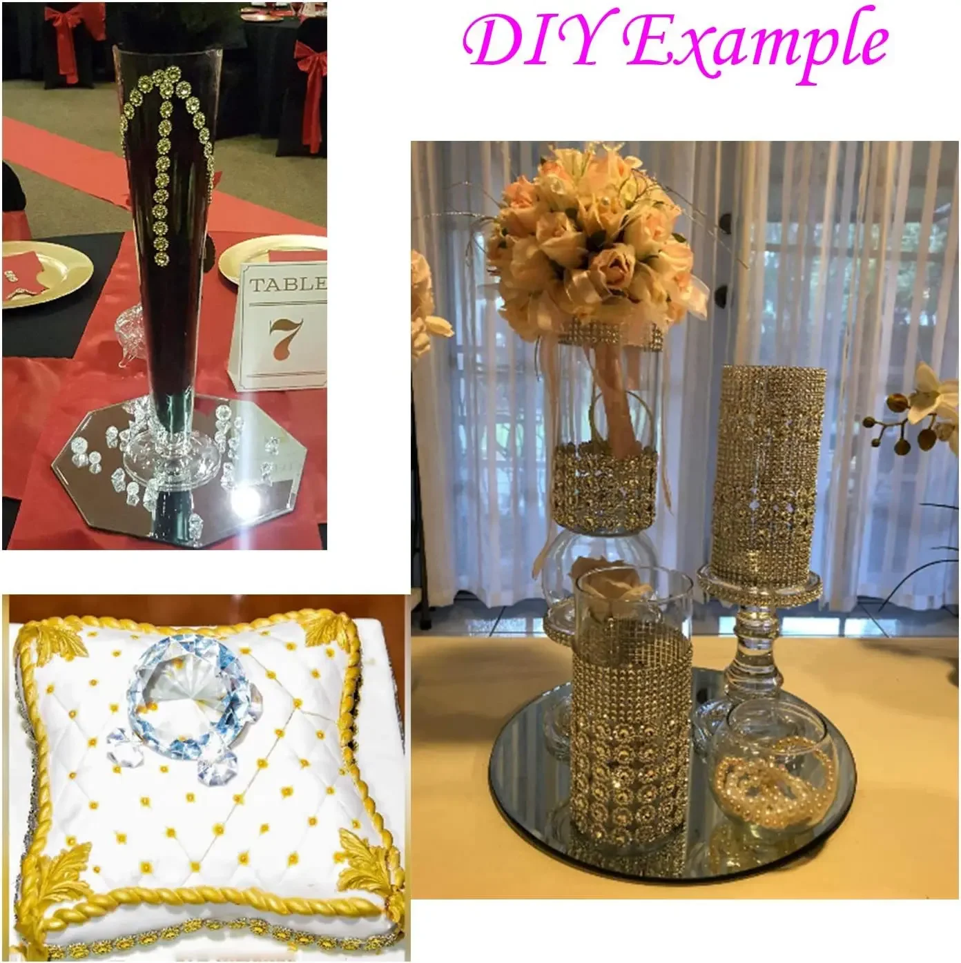 1 ياردة 10 سنتيمتر الذهب الفضة زهرة كريستال حجر الراين الشريط الشريط الماس شبكة لفة DIY بها بنفسك الخياطة الحرفية زهرة هدية التفاف Wed ديكور