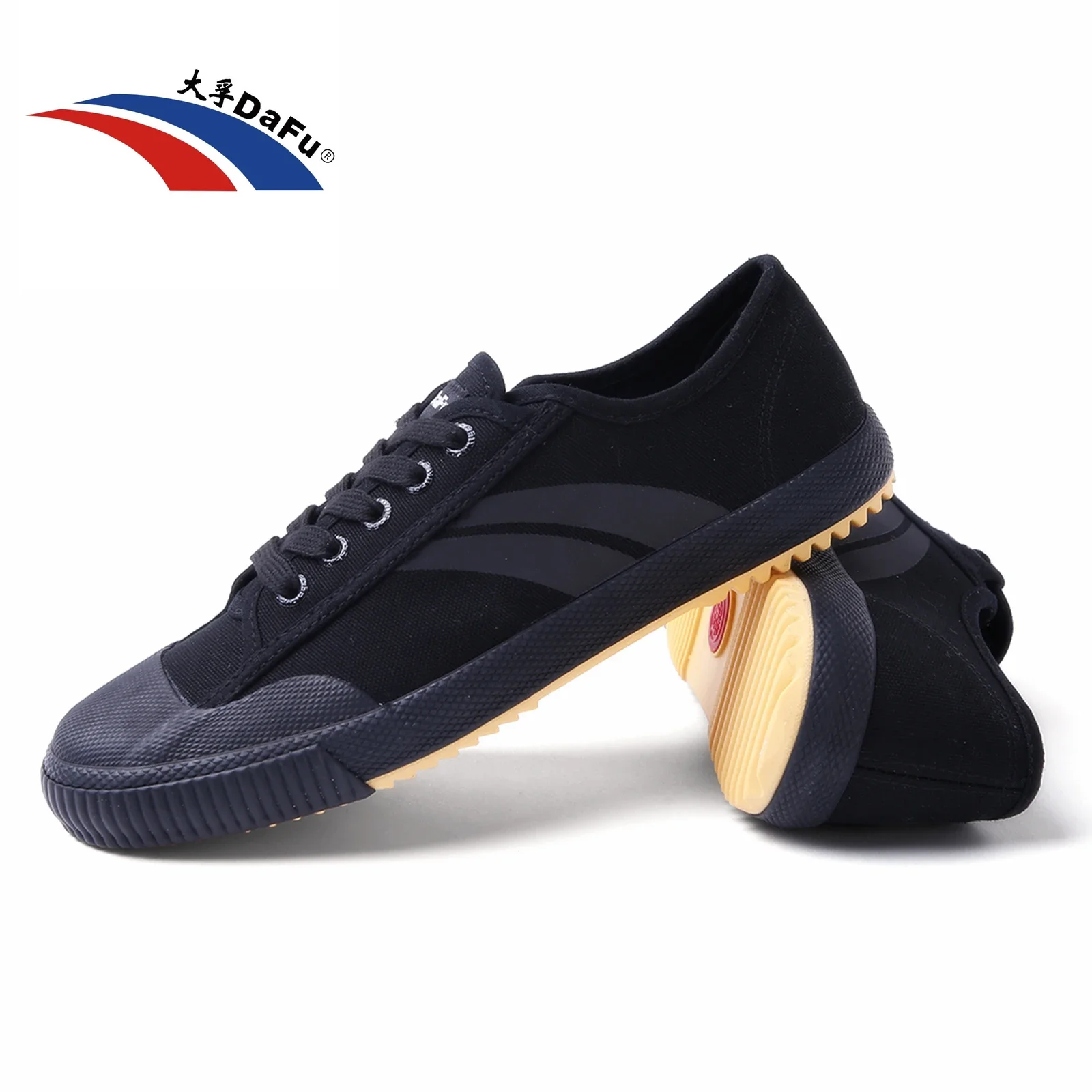 Dafu Original Shaolin Kungfu Shoes Improved Men Women All Black Sneakers