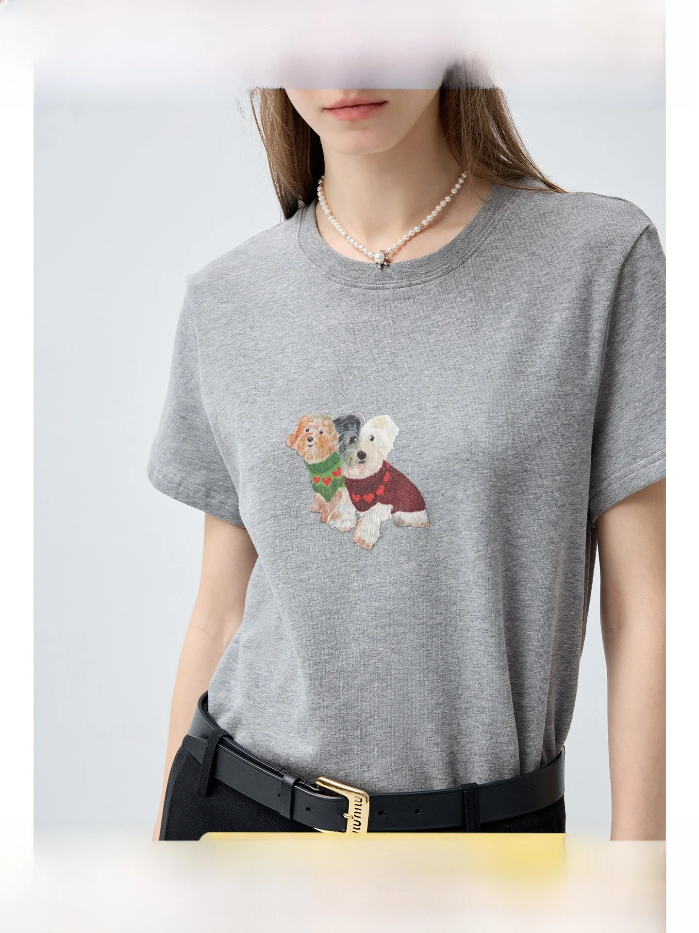 

plus Size Women's Short Sleeve T-Shirt round Neck Cover up Slimming Summer Versatile Comfortable Breathable Printed Commute S...